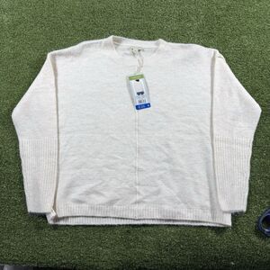 Legendary Outfitters Women's Cozy Cable Knit Sweater, White, L